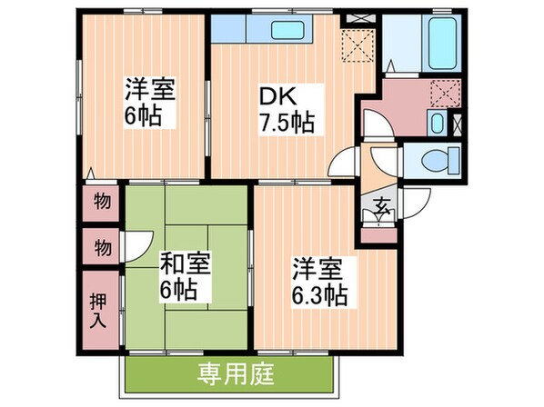 ウィルモア　Ｂ棟の物件間取画像